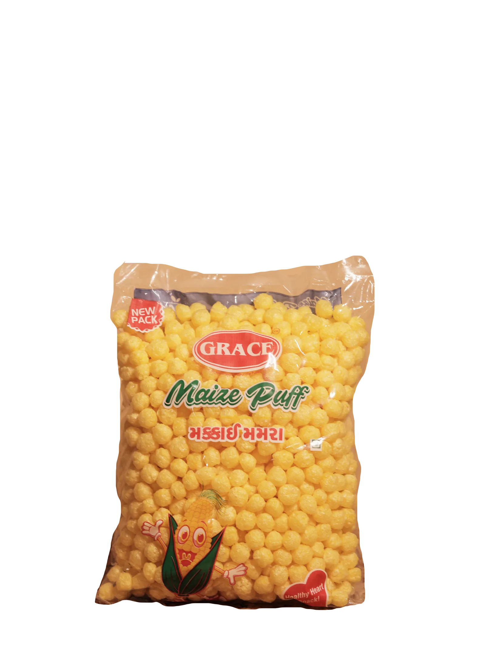 Grace murmura range — Makkai, Ragi, Jowar and Bajri naturally puffed-grain packets from Surat, India